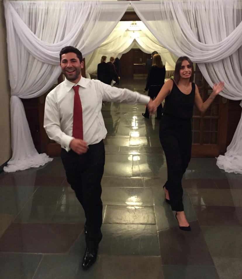 The author and Greg at a friend's wedding in 2015.