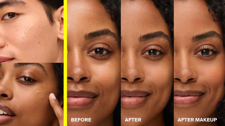 The sunscreen goes on clear and has a light, matte finish.