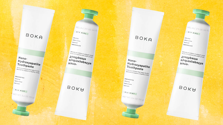 Boka Ela Mint nano-hydroxyapatite toothpaste.