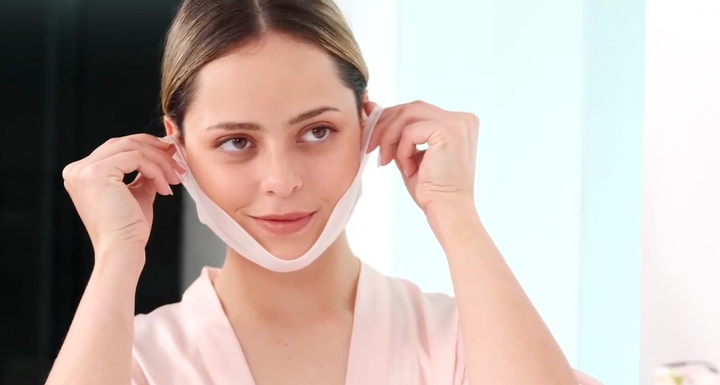 The masks fit under your chin.