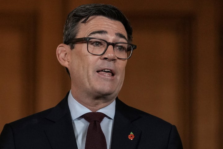 Britain's Prime Minister Andy Burnham speaks as he hosts a "Rough Sleeping Summit" in Downing Street in central London, Monday, Oct. 26, 2026. 
