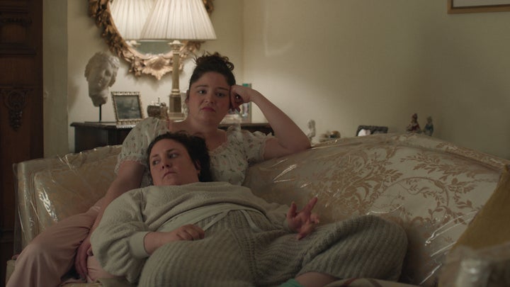 Megan Stalter and Lena Dunham in the Netflix rom-com Too Much