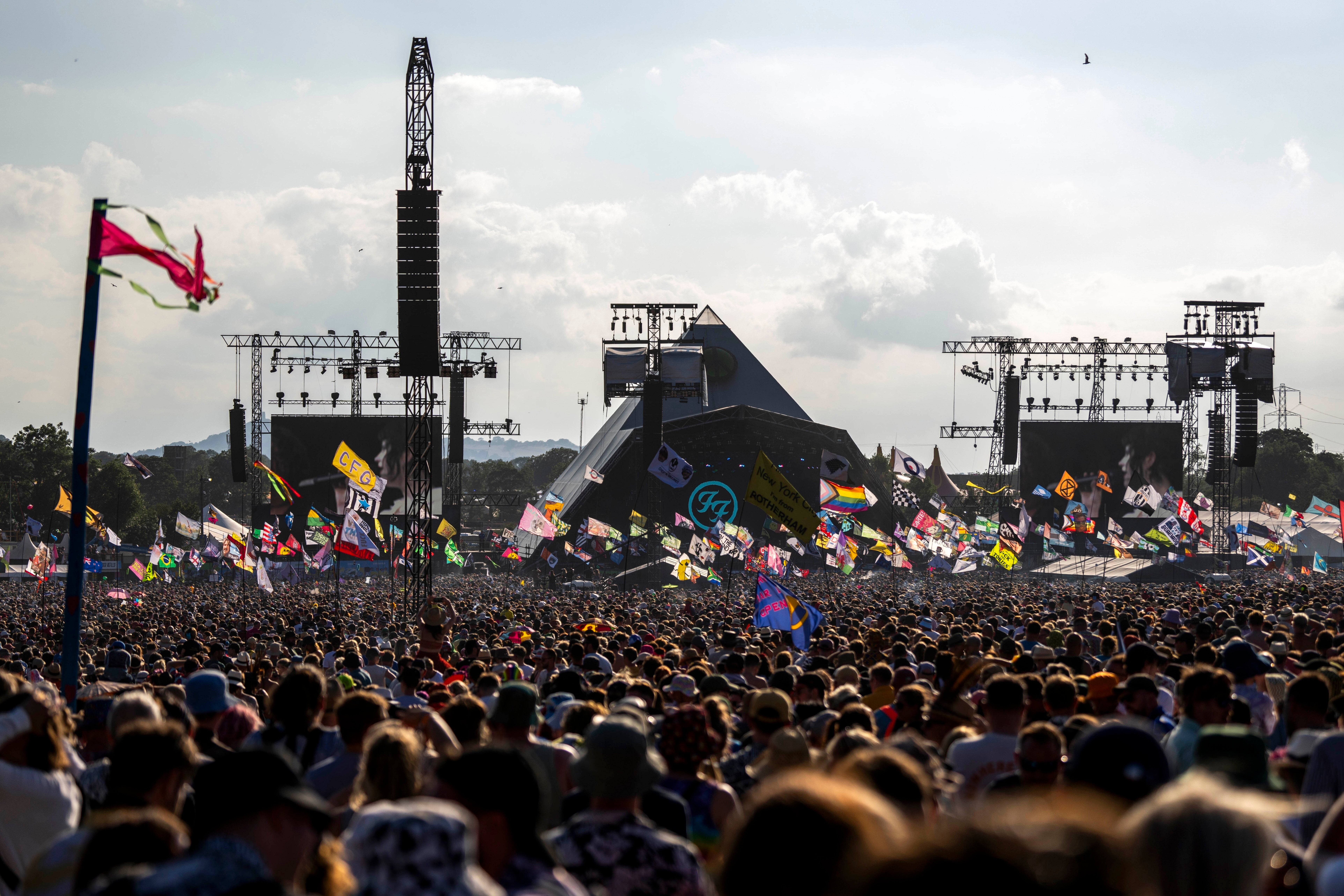 Glastobury’s iconic Pyramid Stage in 2023